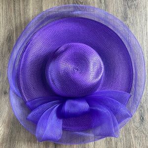 Vintage Grape Purple with Bow Hat